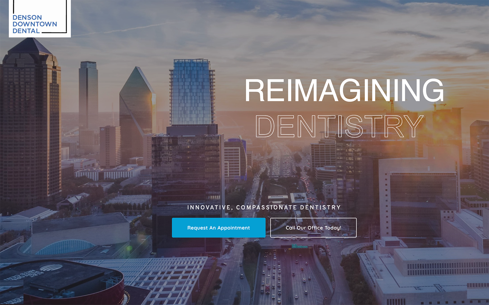 Custom dental website design showing modern patient-focused layout