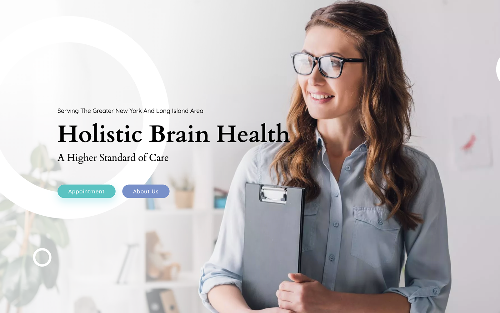 Calming mental health practice website design