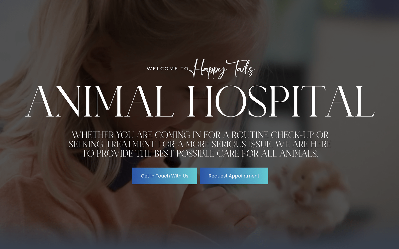Warm veterinary practice website design